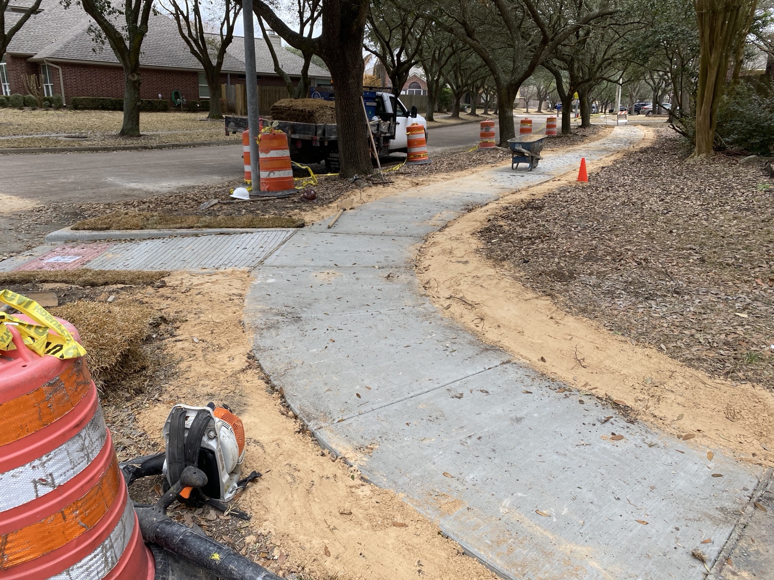 Finished sidewalk